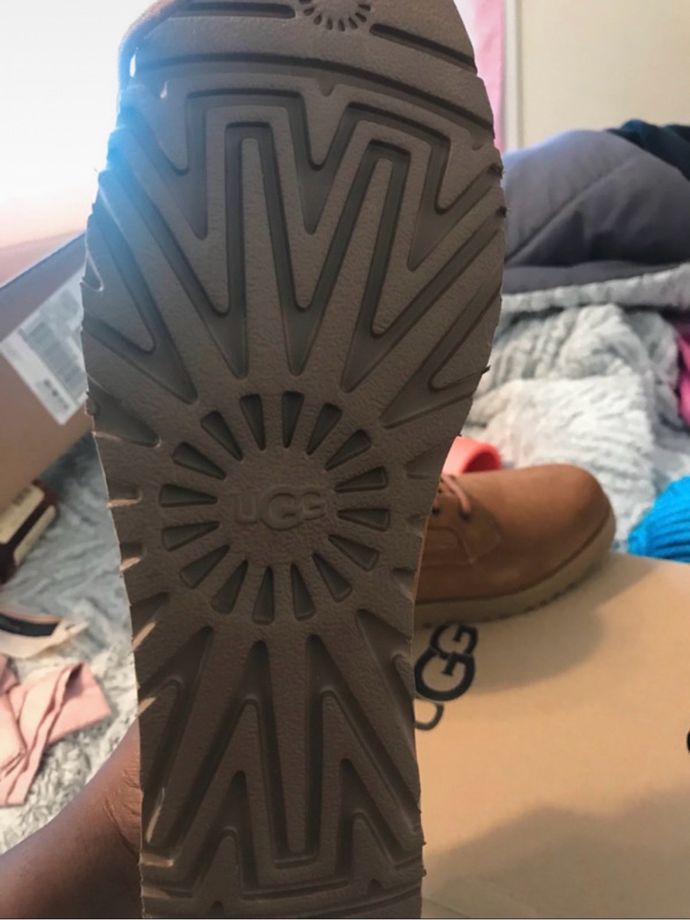 Women’s Suede UGG Boot in Tan - Picture 3 of 4
